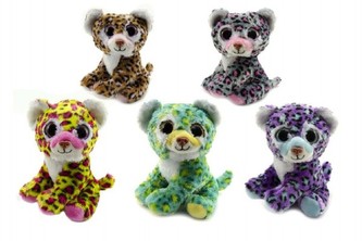 Leopard zvířátko plyš 18cm asst mix barev