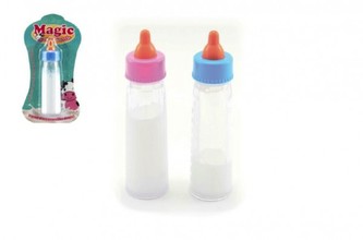 Kojenecká lahvička plast 13,5cm, 2 barvy, na kartě - 1 kus