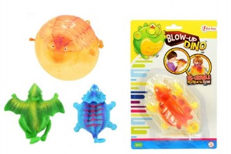 Dinosaurus nafukovací plast 11cm 4 barvy na kartě - 1 kus
