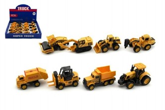 Auto stavební kov/plast 6cm; mix druhů - 1 kus