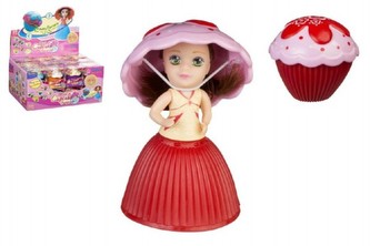 Panenka/Cupcake plast 8cm vonící asst 12 druhů v krabičce 24ks v boxu