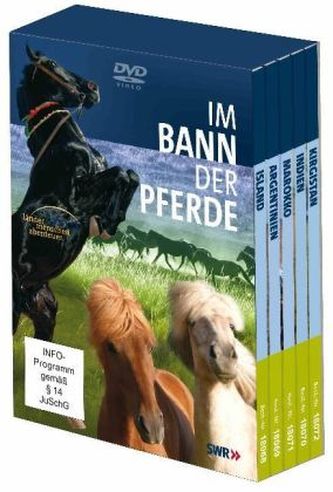 Paket Im Bann der Pferde, 5 DVDs. Kirgistan; Indien; Marokko; Argentinien; Island