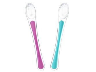 Lžičky pro nejmenší Explora silikonové 4m+, 2ks