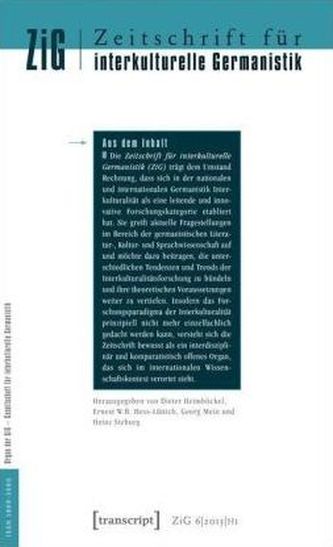 Zeitschrift für interkulturelle Germanistik (ZiG). H.1/2015