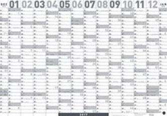 Mega-Posterplaner, silber 2017