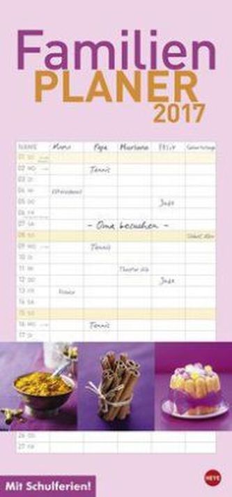 Deko Familienplaner 2017