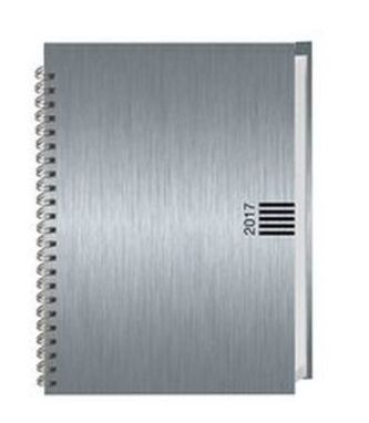 Wochen-Cheftimer A5, Alu silber 2017