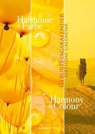 Geburtstagskalender Harmonie & Farbe. Birthday Calendar Harmony & Colour