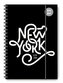 Collegetimer A5 Black Label New York 2016/2017 - Ringbuch