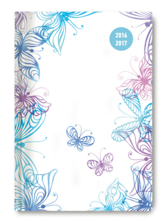 Collegetimer A6 day by day Butterflies 2016/2017