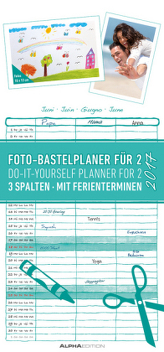 Foto-Bastelplaner für 2, 2017. Do-it-yourself Planner for 2
