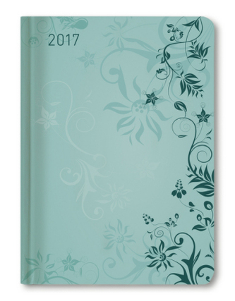 Ladytimer Turquoise Flowers 2017 - A6
