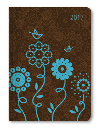 Mini-Buchkalender Style Blue Bird 2017 - A6