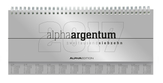 Tisch-Querkalender Alpha Argentum 2017
