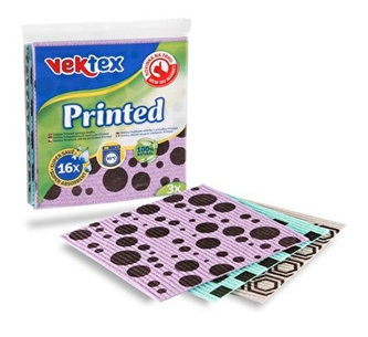 Vektex Printed - houbová utěrka 3ks