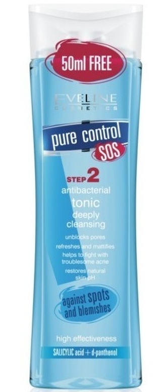 Eveline Pure Control SOS Deeply Cleansing Antibacterial Tonic 200ml