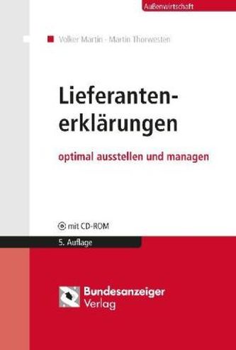 Lieferantenerklärungen optimal ausstellen und managen, m. CD-ROM