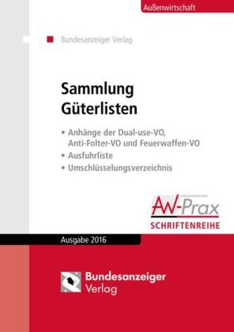 Sammlung Güterlisten, Ausgabe 2016