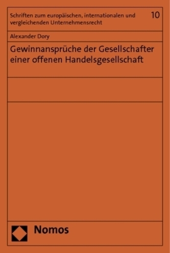 Gewinnansprüche der Gesellschafter einer offenen Handelsgesellschaft