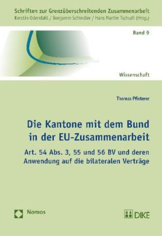 Die Kantone mit dem Bund in der EU-Zusammenarbeit