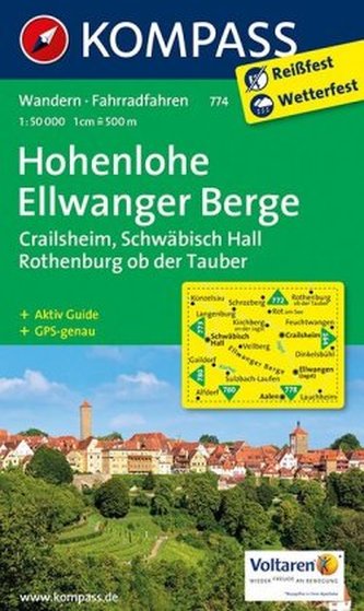 Kompass Karte Hohenlohe, Ellwanger Berge