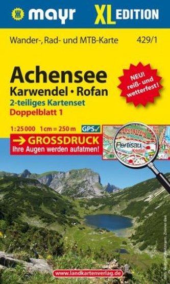 Mayr Karte Achensee, Karwendel, Rofan, 2 Bl.
