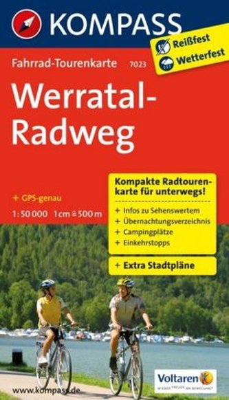 Kompass Fahrrad-Tourenkarte Werratal-Radweg