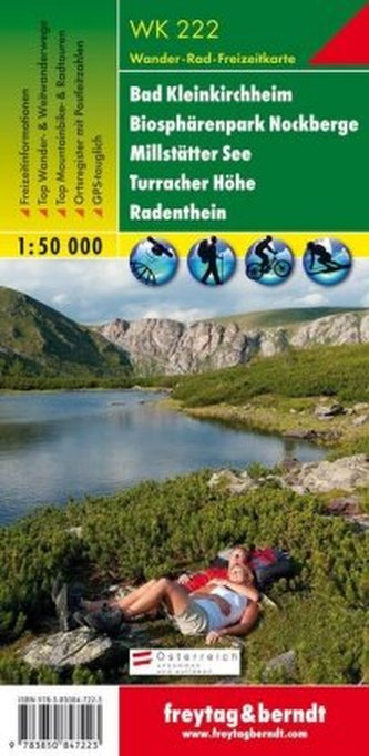 Freytag & Berndt Wander-, Rad- und Freizeitkarte Bad Kleinkirchheim, Nationalpark Nockberge, Millstätter See, Turracher Höhe, Ra