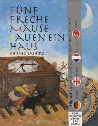 Fünf freche Mäuse bauen ein Haus, m. DVD