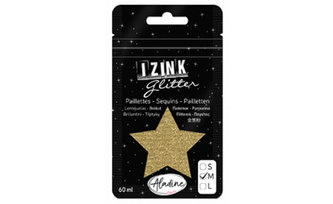 IZINK GLITTER třpytky velikost M 60 ml - zlatá