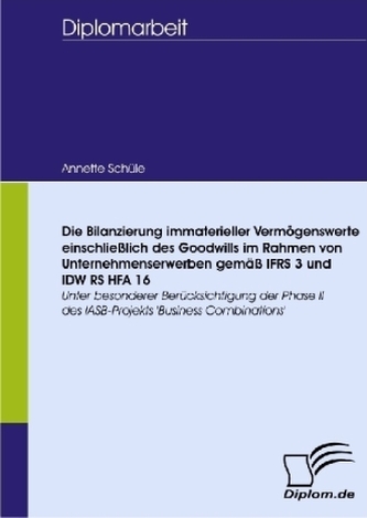 Die Bilanzierung immaterieller Vermögenswerte einschließlich des Goodwills im Rahmen von Unternehmenserwerben gemäß IFRS 3 und I