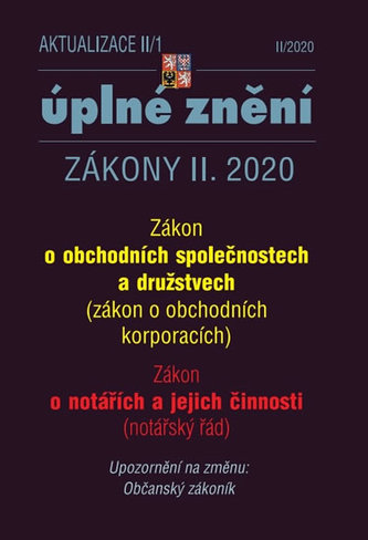 Aktualizace II/1 - Zákon o obchodních korporacích, Notářský řád