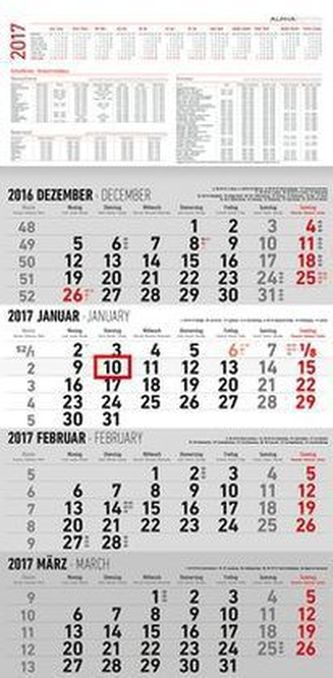 4-Monatskalender 2017