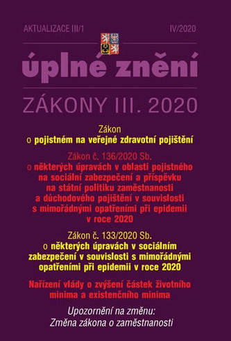 Aktualizace III/1 - Zákon o pojistném na veřejné zdravotní pojištění, Opatření proti koronaviru