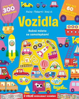 Vozidla - Rušné město se samolepkami