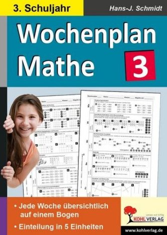 Wochenplan Mathe, 3. Schuljahr