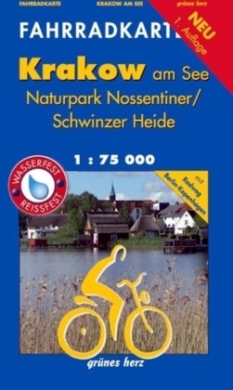 Pocket-Fahrradkarte Krakow am See, Naturpark Nossentiner/Schwinzer Heide