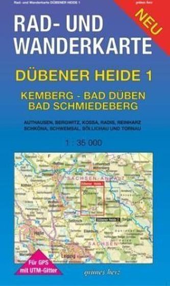 Rad- und Wanderkarte Dübener Heide. Tl.1