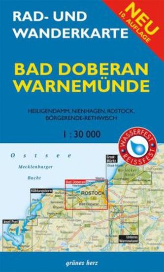 Rad- und Wanderkarte Bad Doberan, Warnemünde
