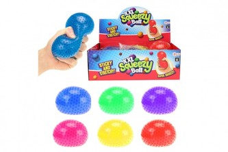 Míček antistresový mačkací sliz 10cm 6 barev v sáčku