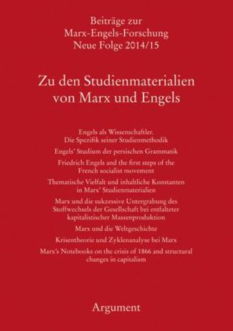 Zu den Studienmaterialien von Marx und Engels