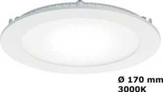 ZOE tenký zapuštěný downlight 160 900lm 12W 3000K IP44