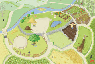 Le Toy Van Hrací koberec PLAYMAT farmářská pole 80x120cm