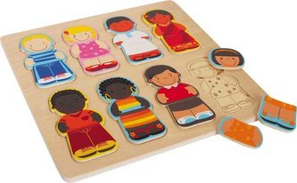 Small Foot  Vkládací puzzle děti tohoto světa