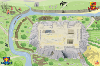 Le Toy Van Hrací koberec PLAYMAT hrad 150x100 cm