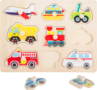 Small Foot  Dřevěné puzzle vozidla