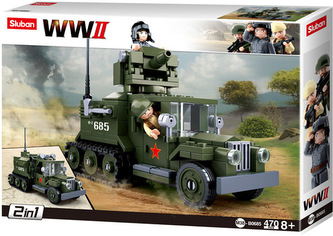 Sluban WWII M38-B0685 Sovětský polopásový vůz 2v1 - Half-Track