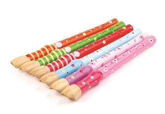 Tidlo Dřevěná flétna 1ks růžová