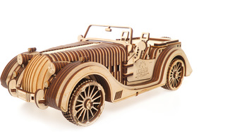 Ugears 3D dřevěné mechanické puzzle Vůz Roadster VM-01