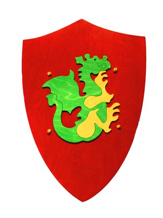 Fauna Dřevěný štít s drakem